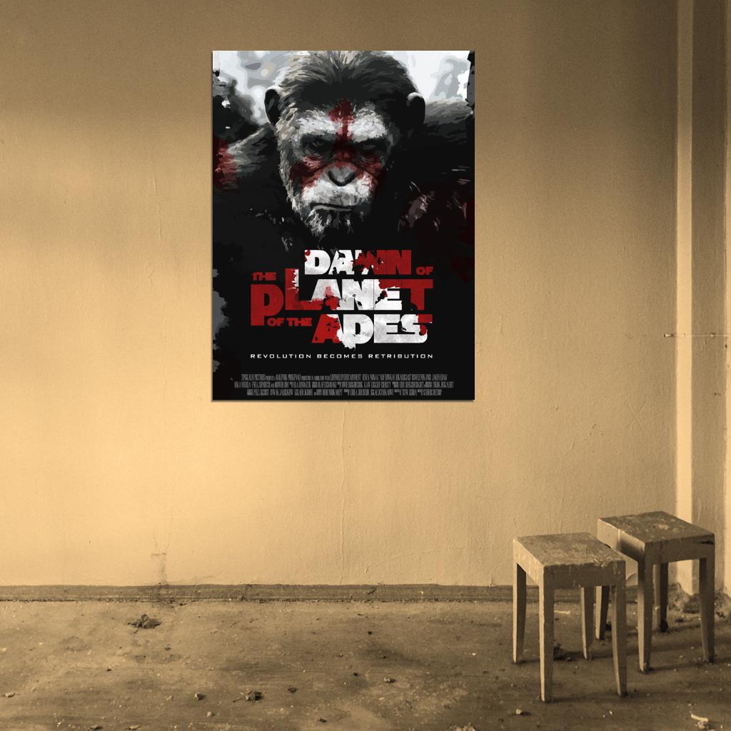 Dawn Of The Planet Of The Apes Movie Art Painting Wall Art Print Poster