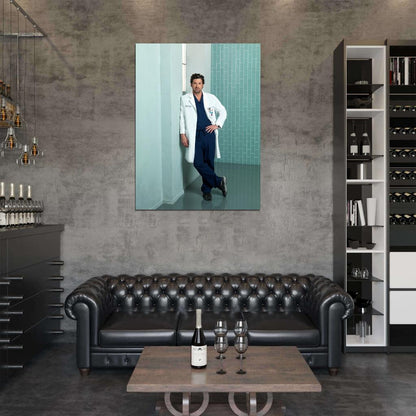 Grey's Anatomy Patrick Dempsey Derek Shepherd Tv Series Wall Art Print Poster