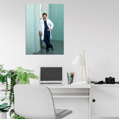 Grey's Anatomy Patrick Dempsey Derek Shepherd Tv Series Wall Art Print Poster