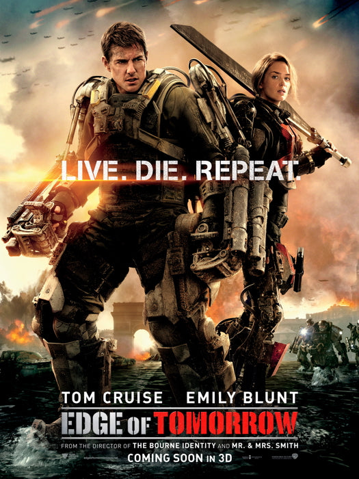 Edge of Tomorrow Tom Cruise Emily Blunt Movie Wall Art Print Poster