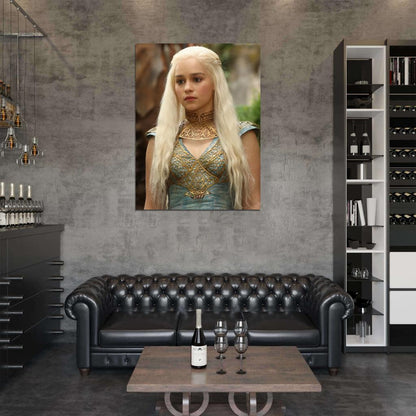 Daenerys Targaryen Emilia Clarke TV Series Wall Art Print Poster