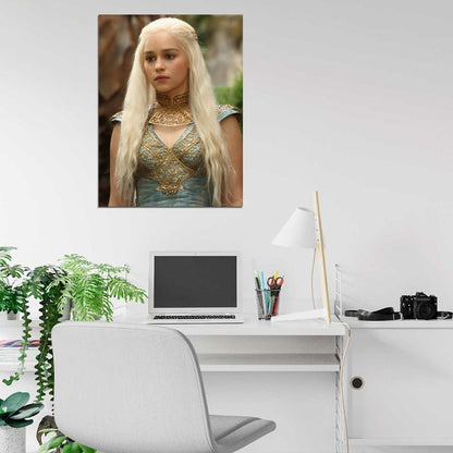 Daenerys Targaryen Emilia Clarke TV Series Wall Art Print Poster
