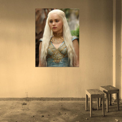 Daenerys Targaryen Emilia Clarke TV Series Wall Art Print Poster