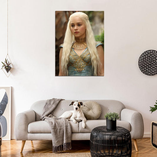 Daenerys Targaryen Emilia Clarke TV Series Wall Art Print Poster