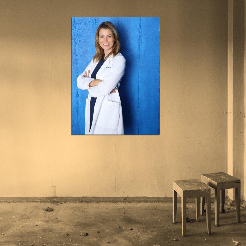 Grey's Anatomy Meredith Grey Ellen Pompeo Tv Series Wall Art Print Poster