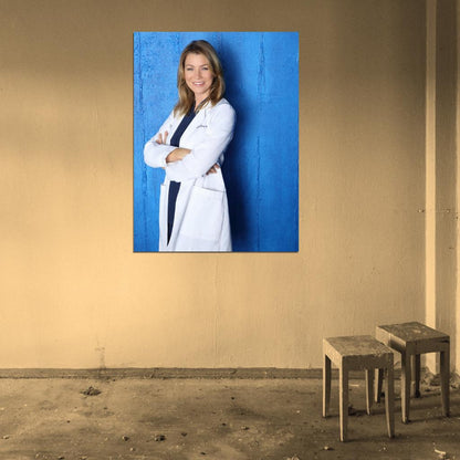 Grey's Anatomy Meredith Grey Ellen Pompeo Tv Series Wall Art Print Poster