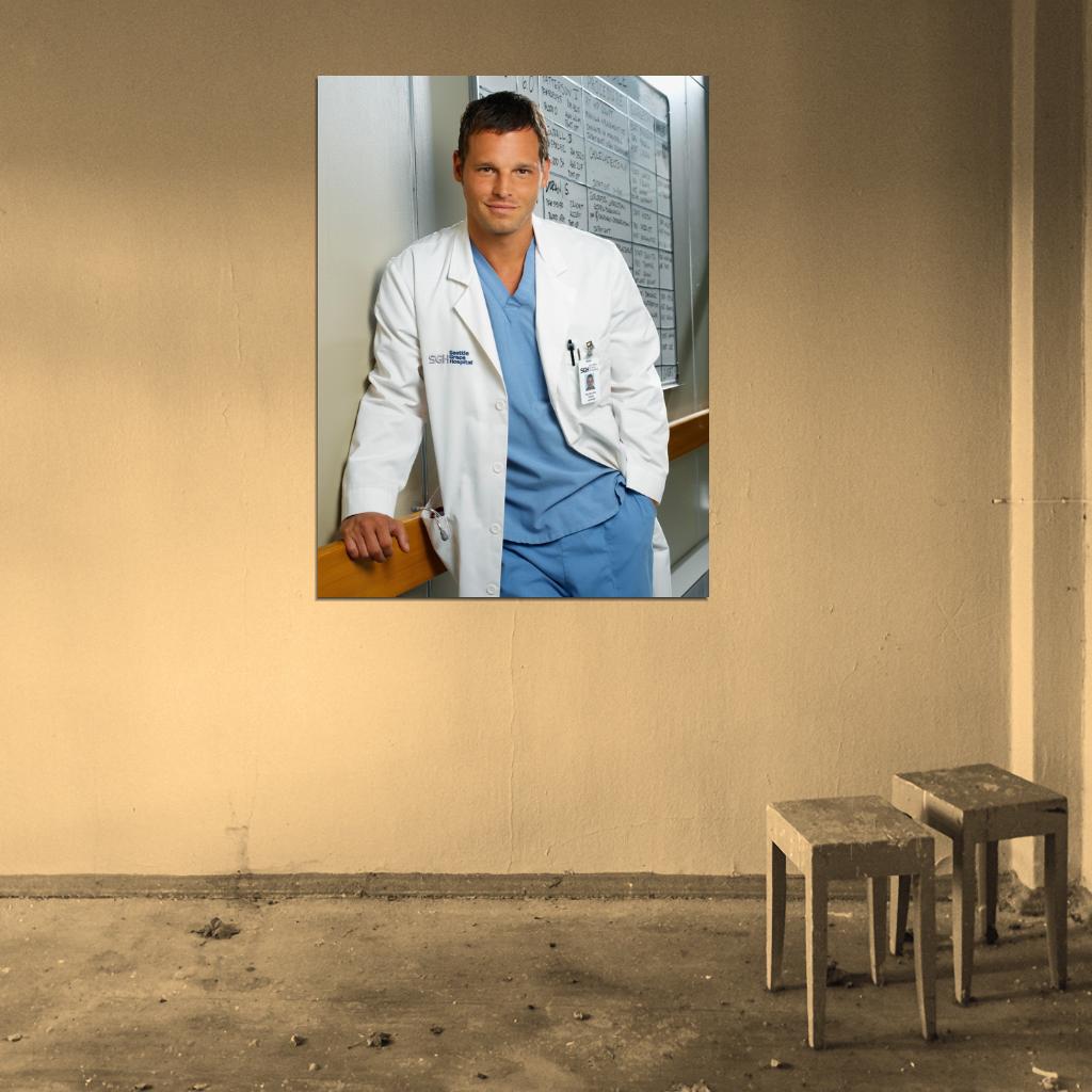 Grey's Anatomy Alex Karev Justin Chambers Tv Series Wall Art Print Poster