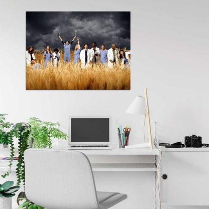 Grey's Anatomy Characters Cast Funny Amazing Tv Series Wall Art Print Poster