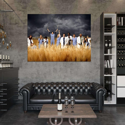 Grey's Anatomy Characters Cast Funny Amazing Tv Series Wall Art Print Poster