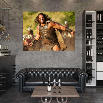 Hercules Dwayne Johnson Scream Amazing Movie Wall Art Print Poster