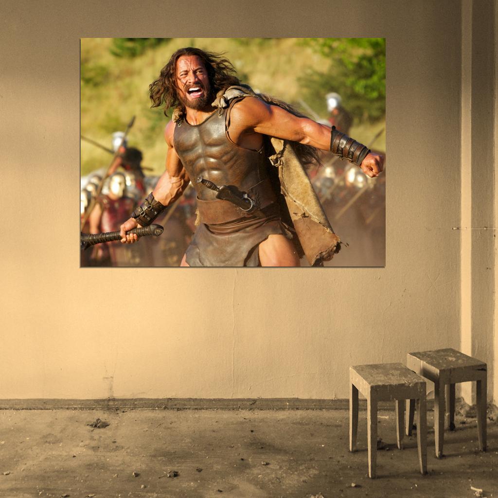 Hercules Dwayne Johnson Scream Amazing Movie Wall Art Print Poster
