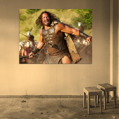 Hercules Dwayne Johnson Scream Amazing Movie Wall Art Print Poster