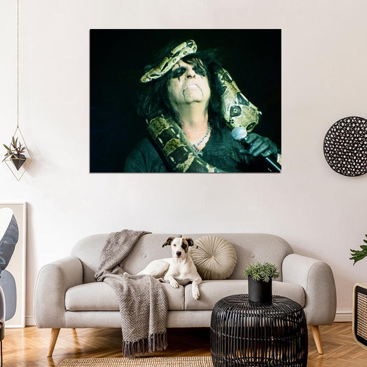 Alice Cooper Snake Hard Rock Music Singer Wall Art Print Poster