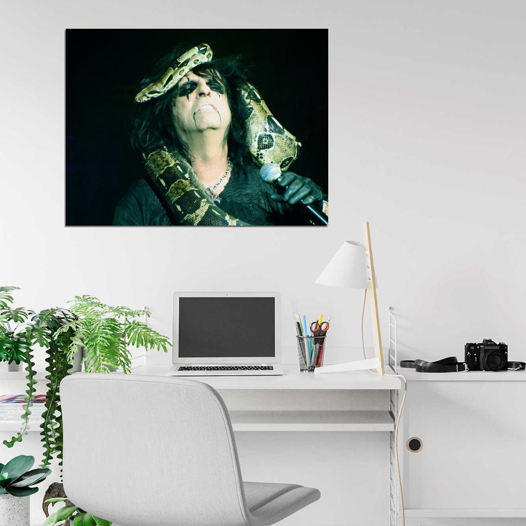 Alice Cooper Snake Hard Rock Music Singer Wall Art Print Poster