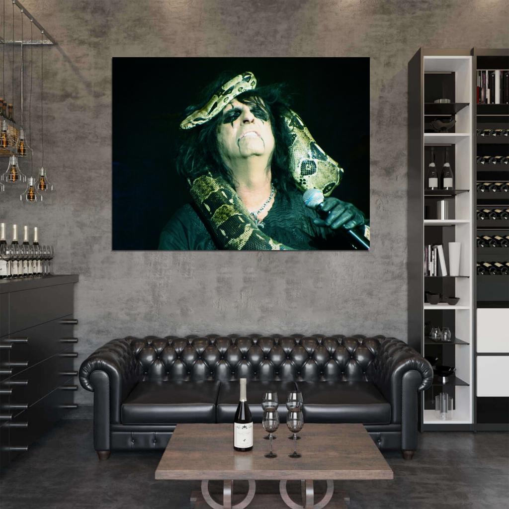Alice Cooper Snake Hard Rock Music Singer Wall Art Print Poster