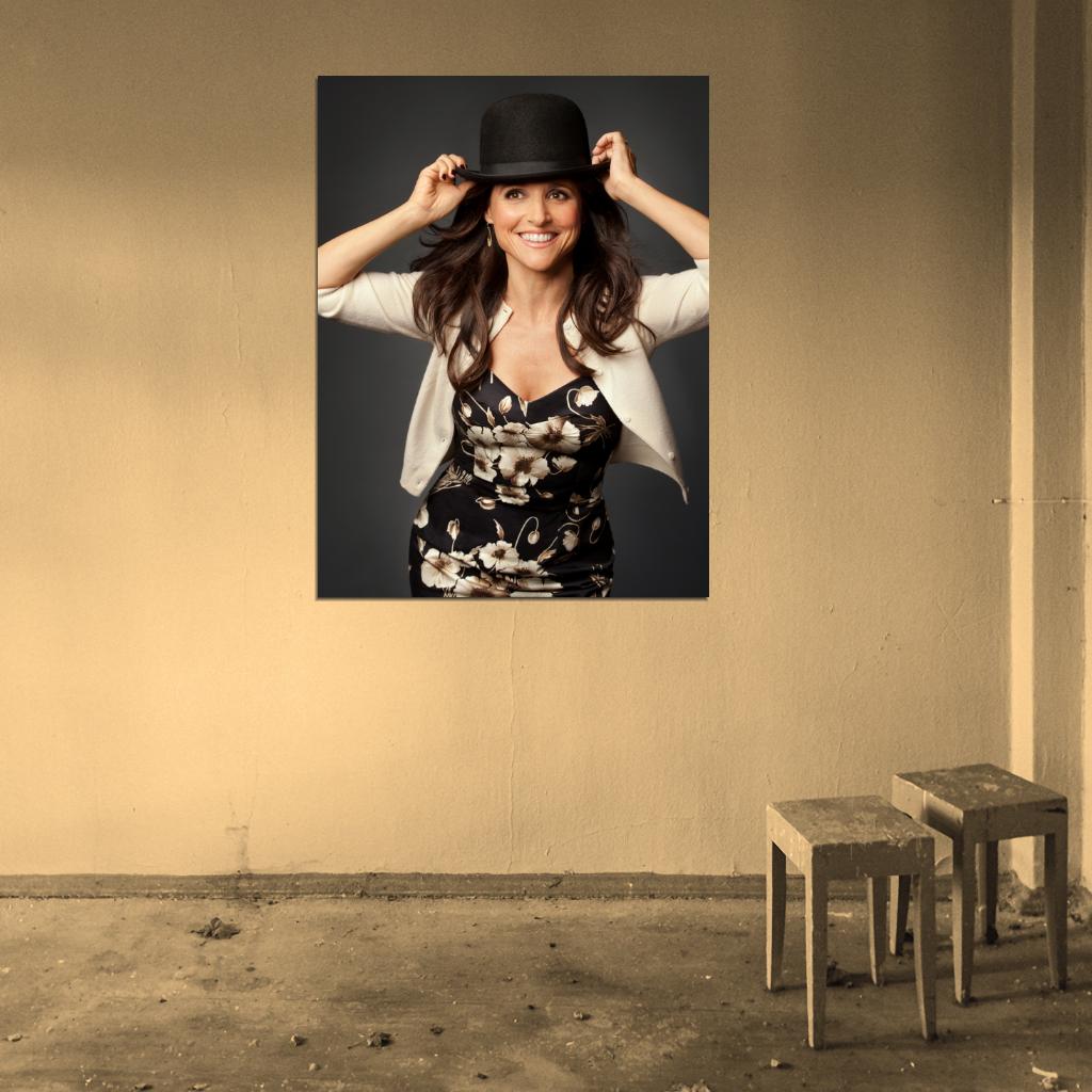 Julia Louis-Dreyfus Smile Actress Wall Art Print Poster