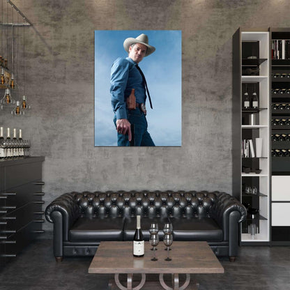 Justified Timothy Olyphant Raylan Givens Tv Series Wall Art Print Poster