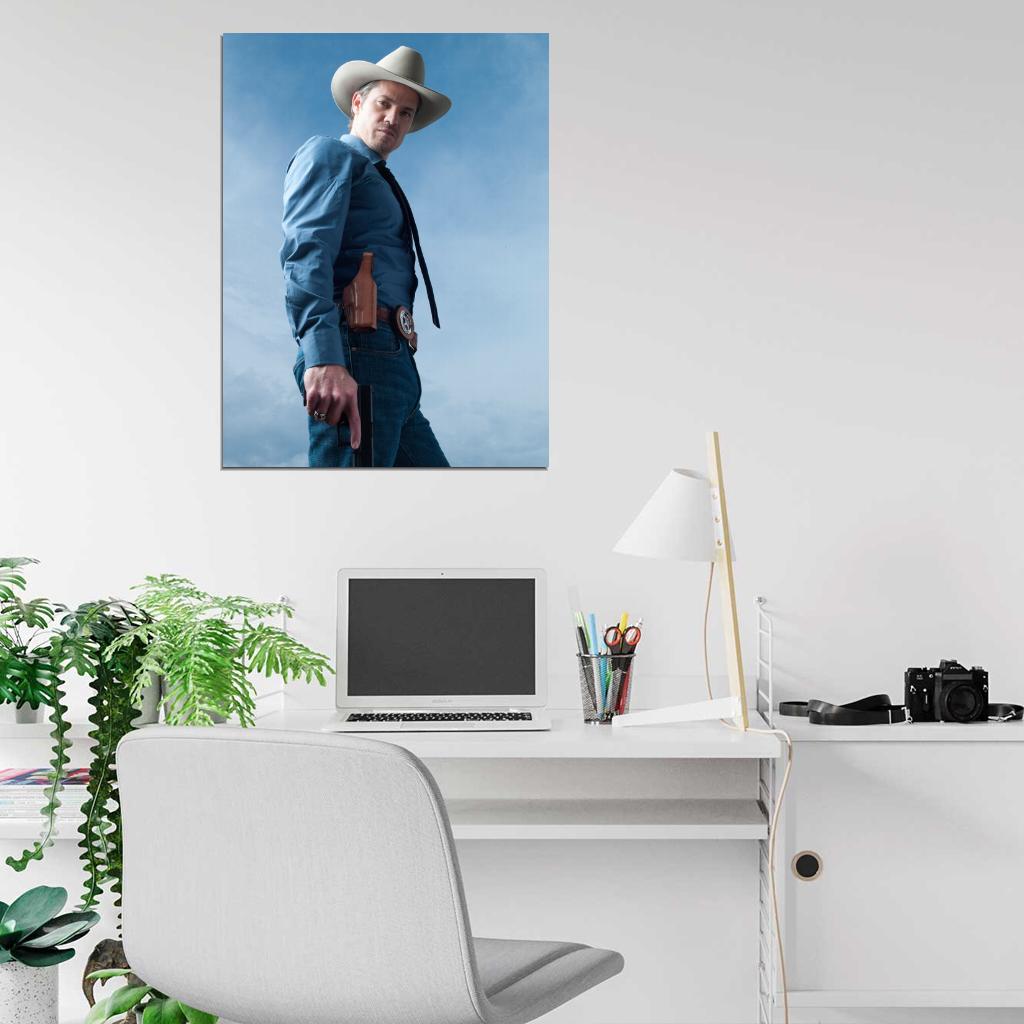Justified Timothy Olyphant Raylan Givens Tv Series Wall Art Print Poster