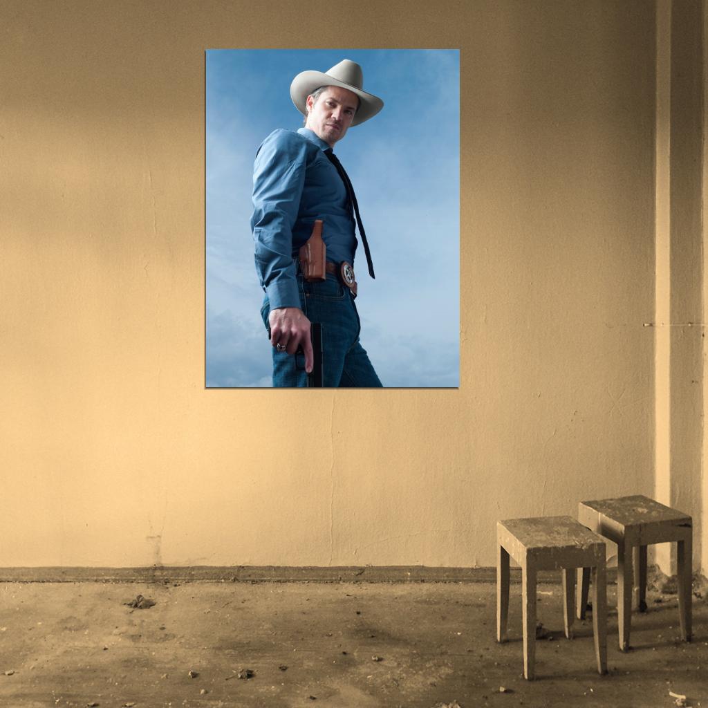 Justified Timothy Olyphant Raylan Givens Tv Series Wall Art Print Poster
