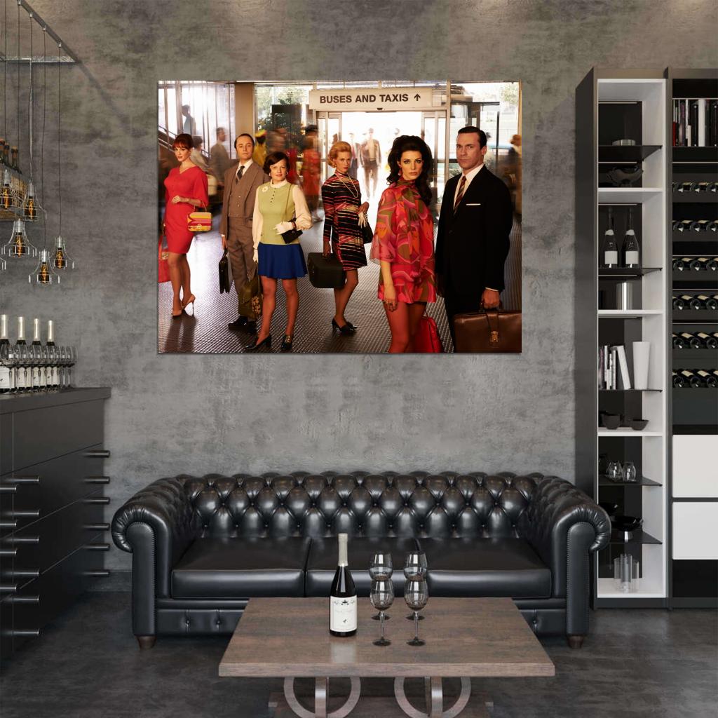 Mad Men Characters Cast Tv Series Wall Art Print Poster
