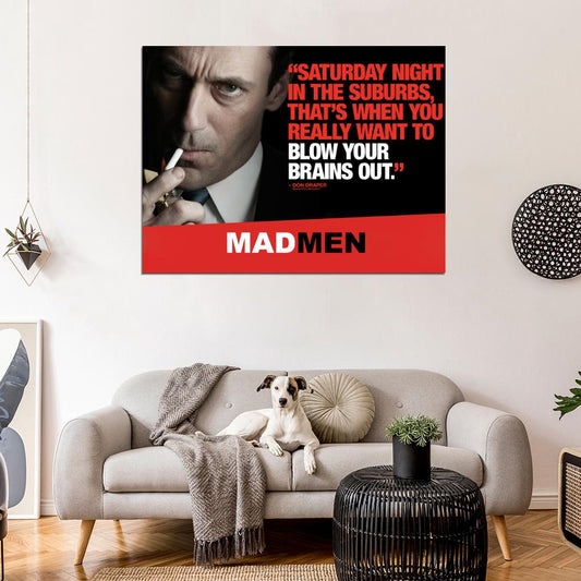 Mad Men Don Draper Tv Series Wall Art Print Poster