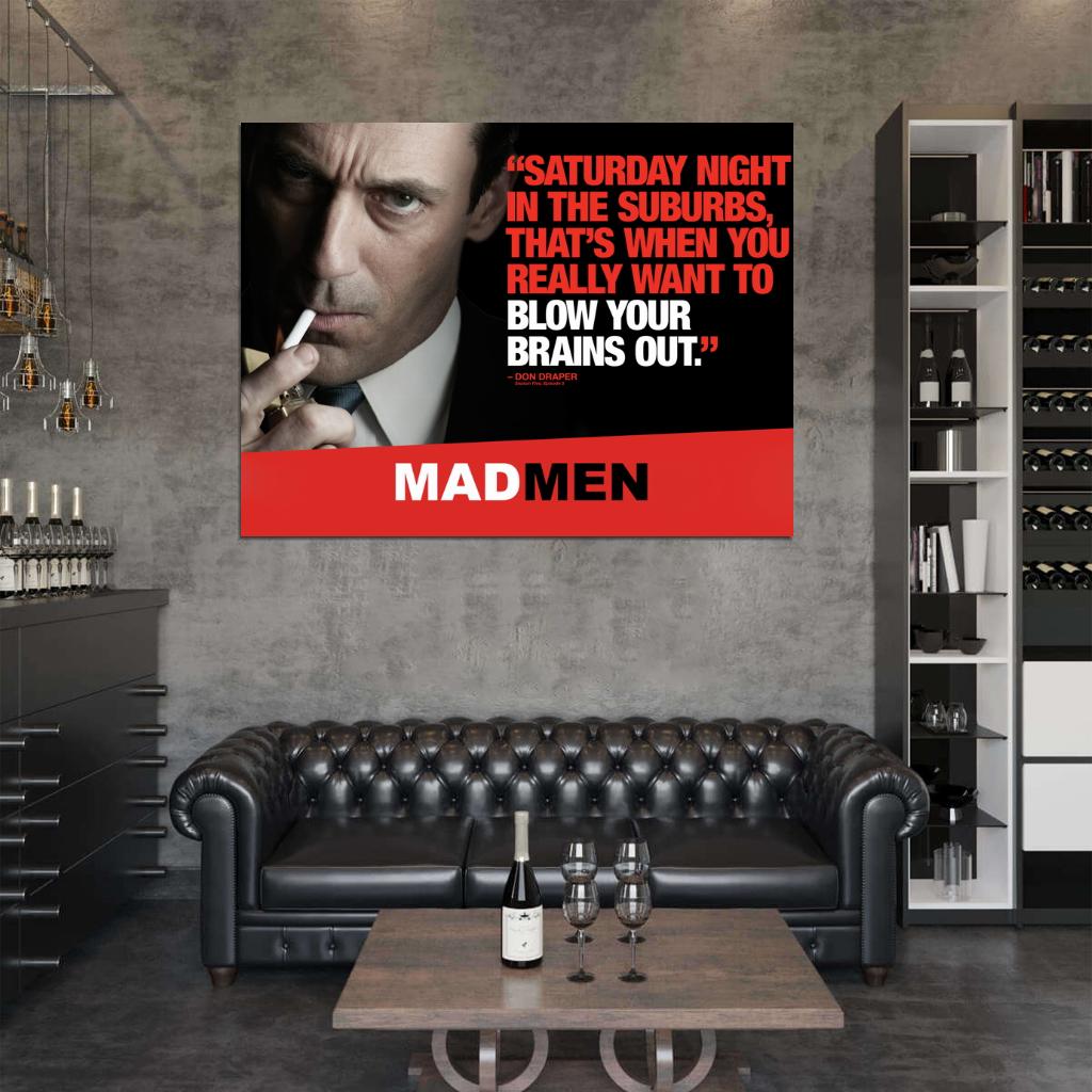 Mad Men Don Draper Tv Series Wall Art Print Poster