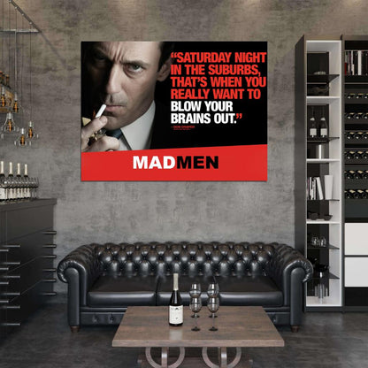 Mad Men Don Draper Tv Series Wall Art Print Poster