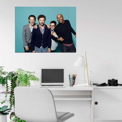 Men At Work Characters Cast Tv Series Wall Art Print Poster