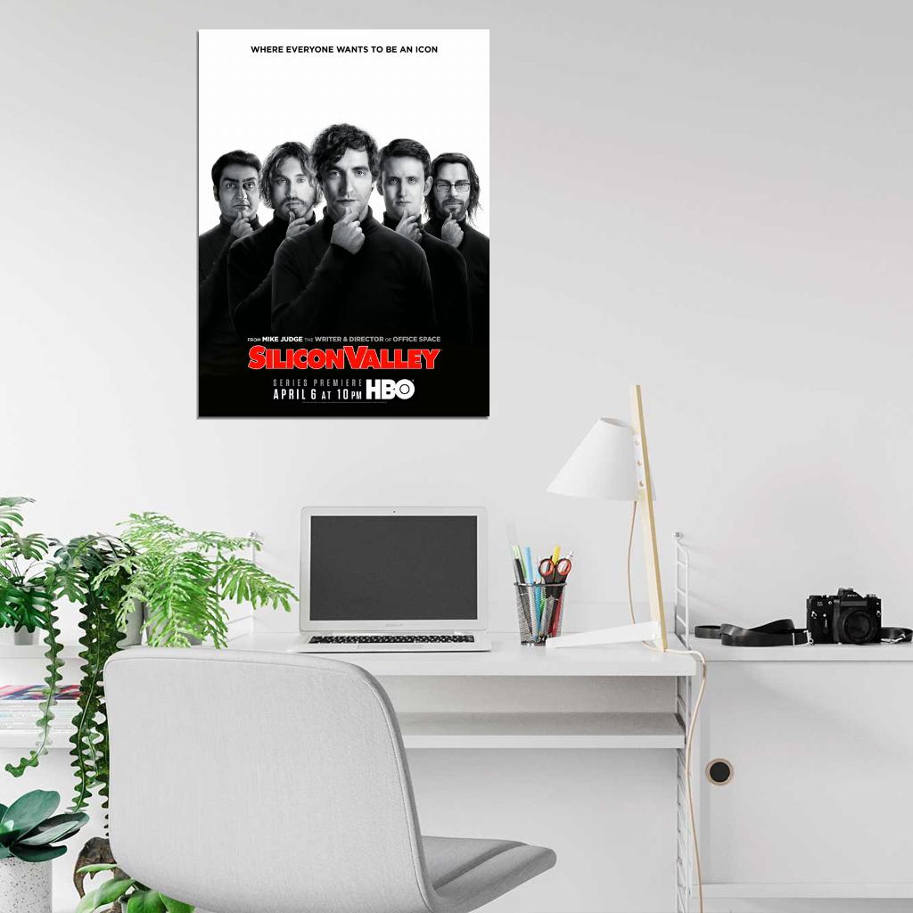 Silicon Valley Tv Series BW Wall Art Print Poster
