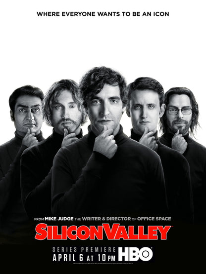Silicon Valley Tv Series BW Wall Art Print Poster