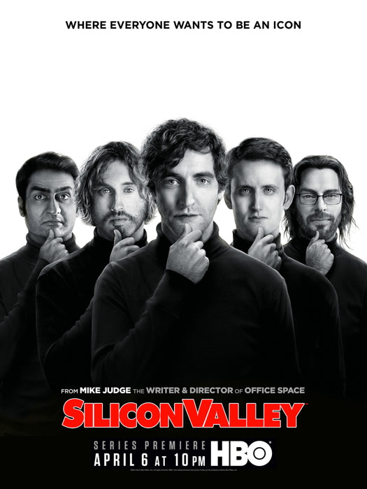 Silicon Valley Tv Series BW Wall Art Print Poster