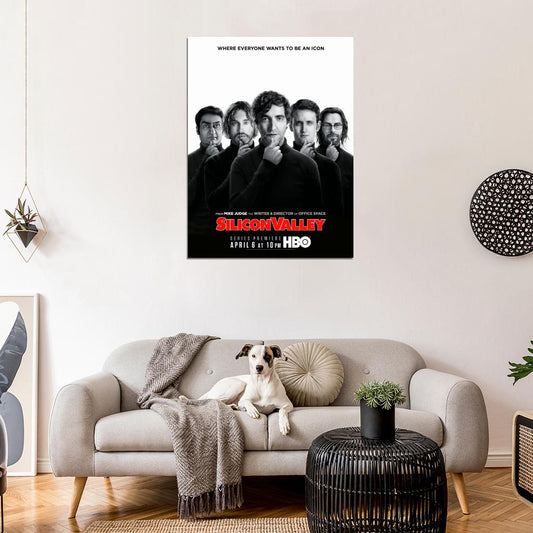 Silicon Valley Tv Series BW Wall Art Print Poster