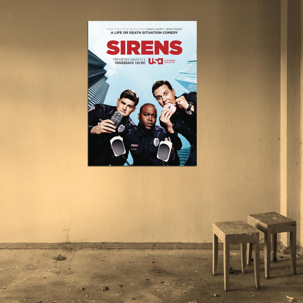 Sirens Tv Series Wall Art Print Poster