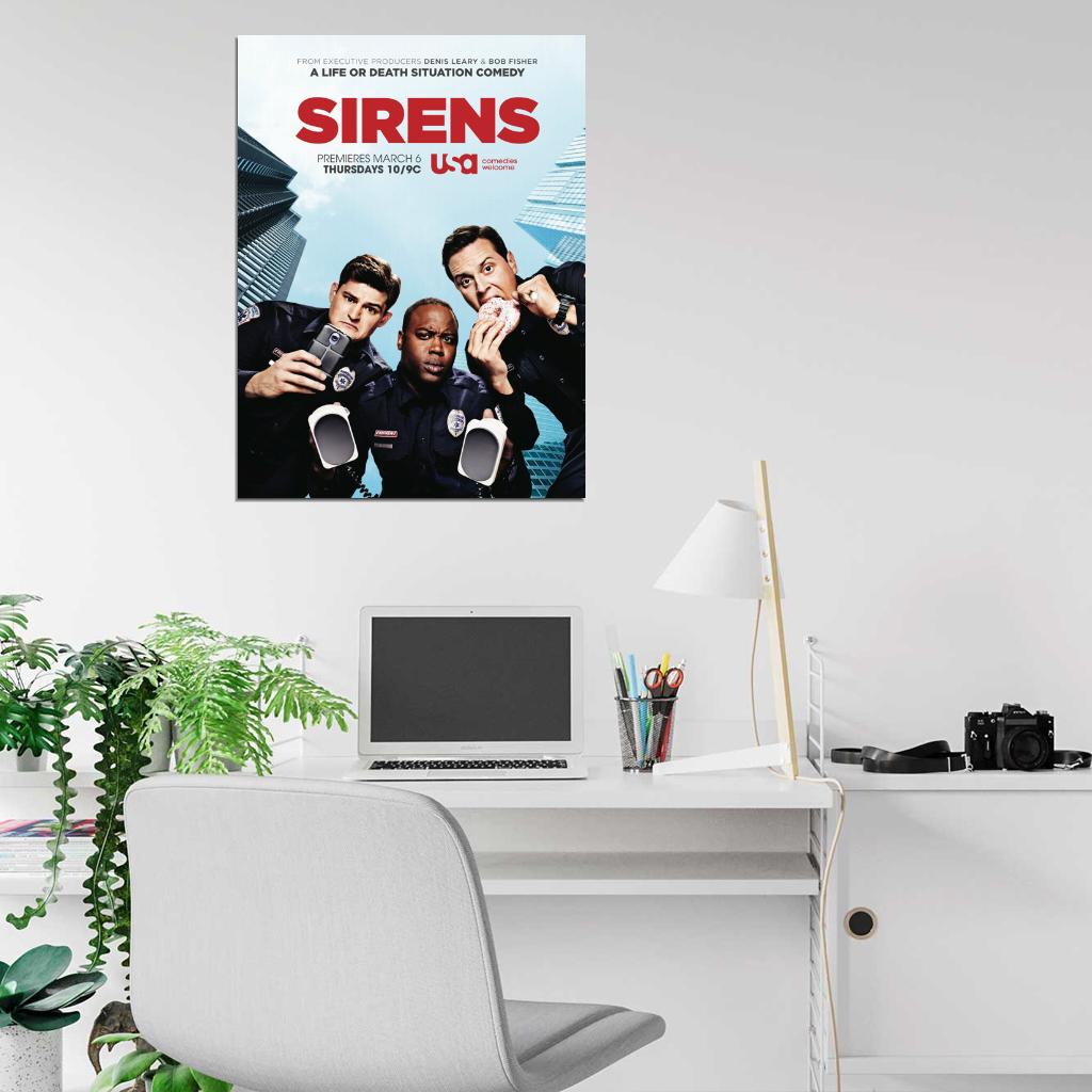 Sirens Tv Series Wall Art Print Poster