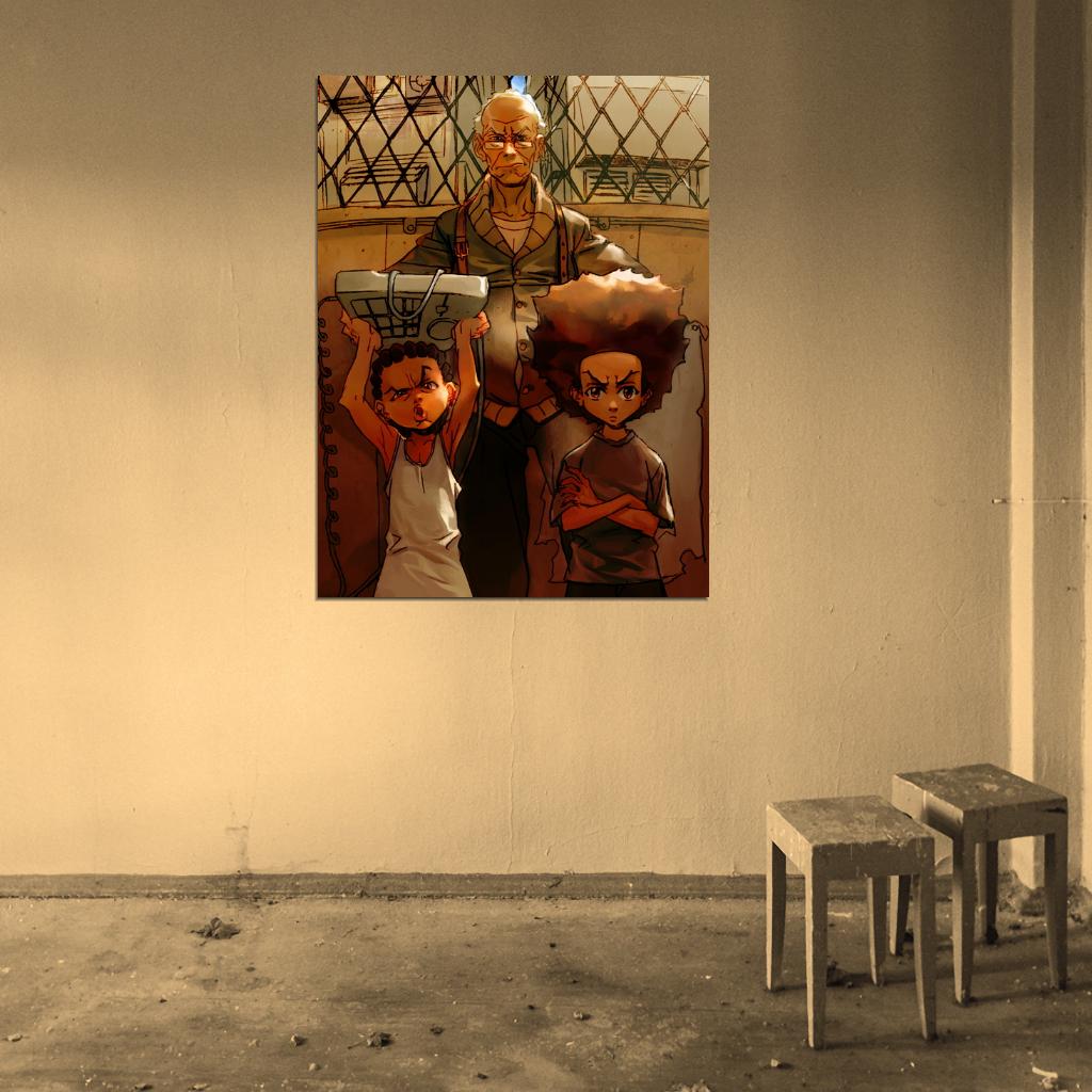 The Boondocks Anime Tv Series Art Wall Art Print Poster