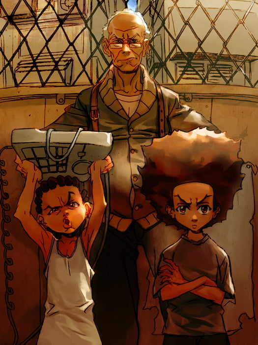 The Boondocks Anime Tv Series Art Wall Art Print Poster
