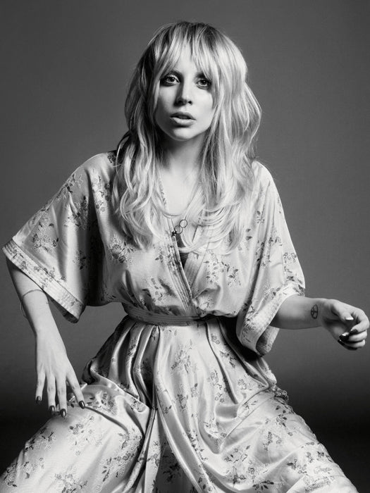 Lady Gaga Pop Singer Music BW Wall Art Print Poster