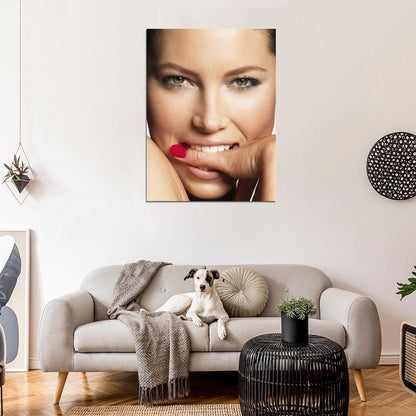 Jessica Biel Portrait Actress Wall Art Print Poster