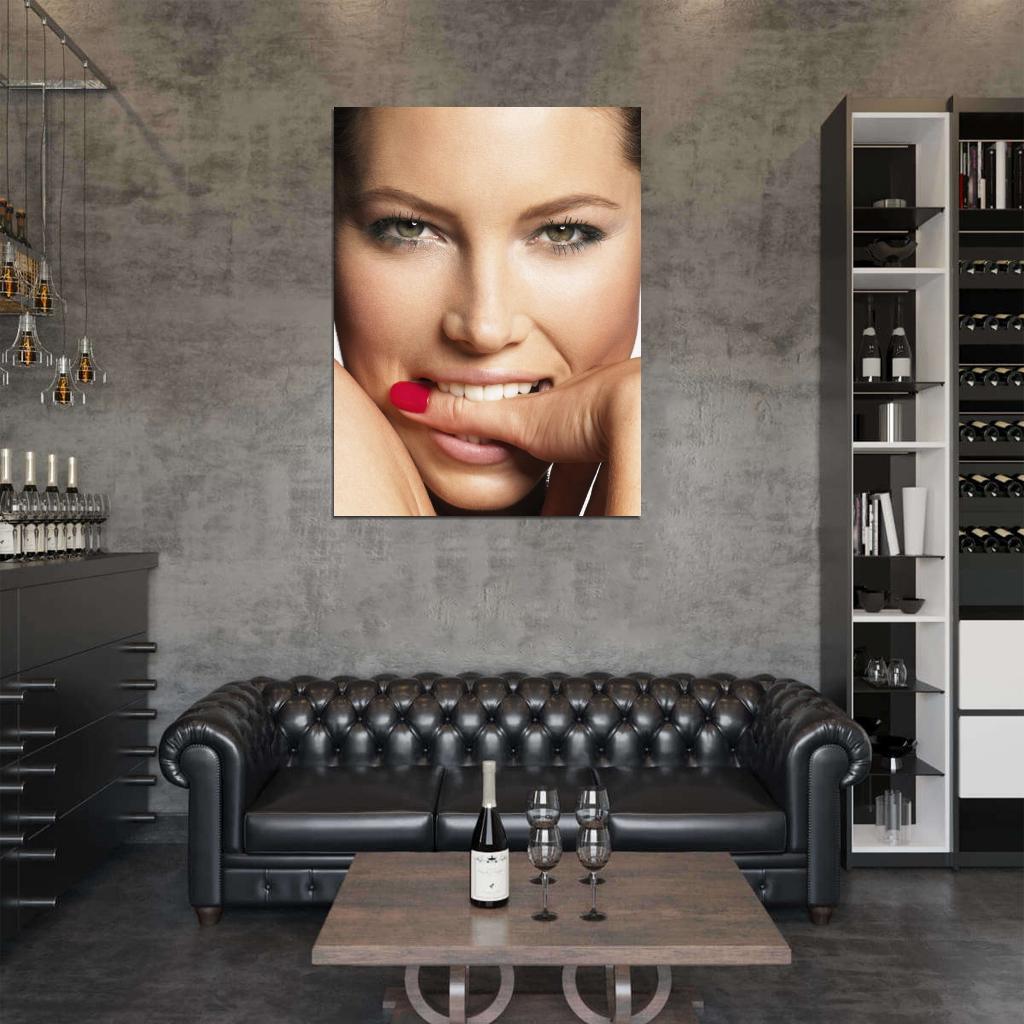 Jessica Biel Portrait Actress Wall Art Print Poster