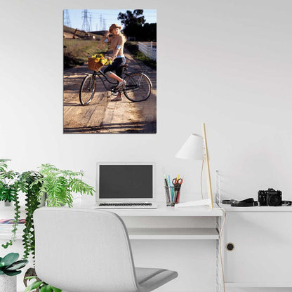 Carrie Underwood Bicycle Country Pop Singer Music Wall Art Print Poster