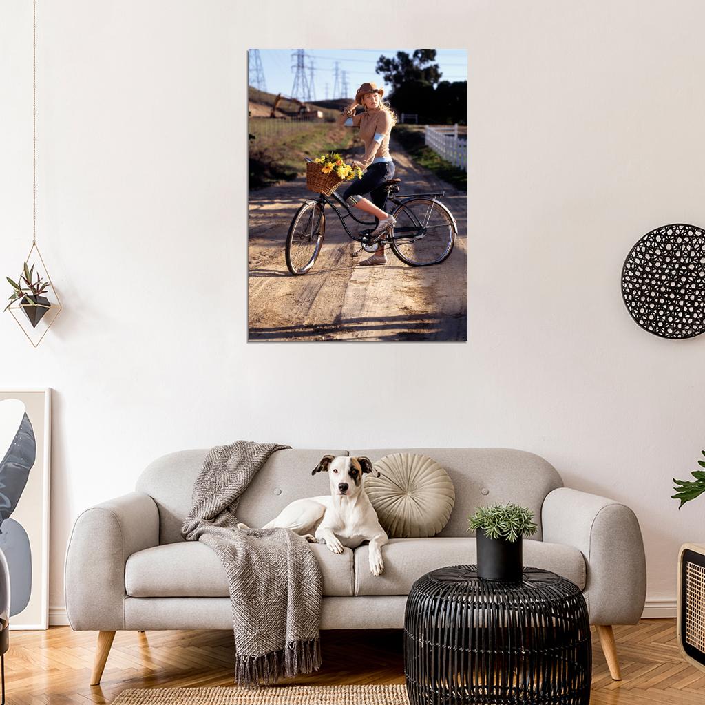 Carrie Underwood Bicycle Country Pop Singer Music Wall Art Print Poster