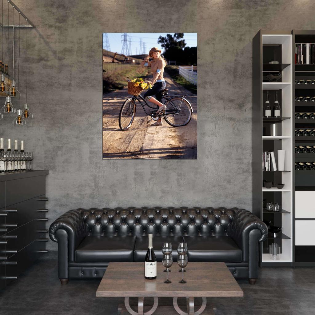 Carrie Underwood Bicycle Country Pop Singer Music Wall Art Print Poster