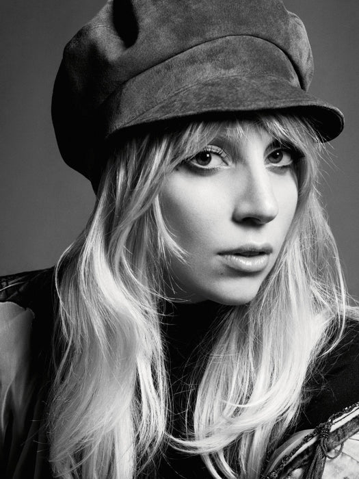 Lady Gaga Beautiful Portrait Pop Music Singer BW Wall Art Print Poster