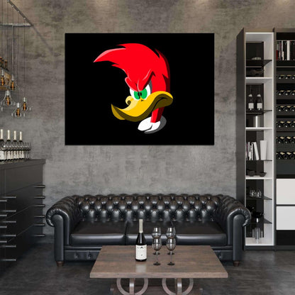 Woody Woodpecker Cool Cartoon Art Wall Art Print Poster