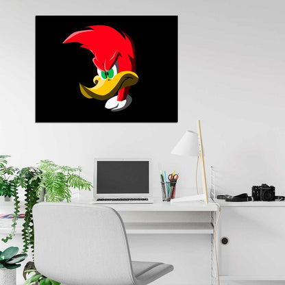 Woody Woodpecker Cool Cartoon Art Wall Art Print Poster