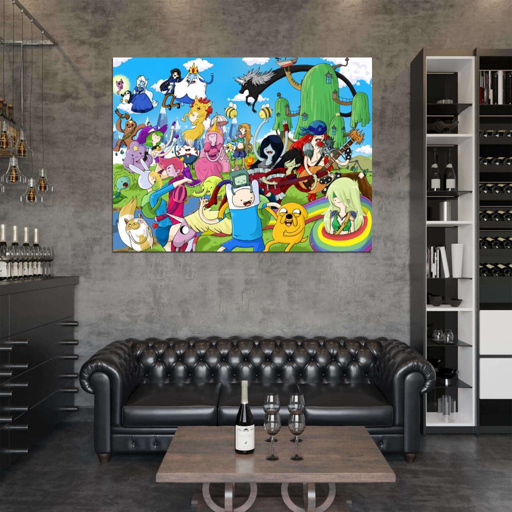Adventure Time Cartoon Characters Art Wall Art Print Poster