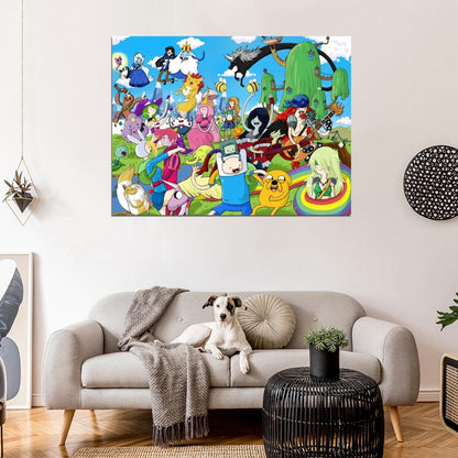Adventure Time Cartoon Characters Art Wall Art Print Poster