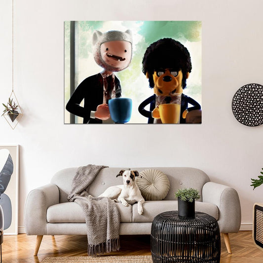 Adventure Time Finn & Jake Cartoon Characters Cool Art Wall Art Print Poster