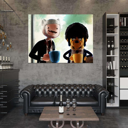 Adventure Time Finn & Jake Cartoon Characters Cool Art Wall Art Print Poster