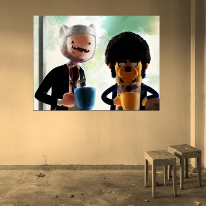 Adventure Time Finn & Jake Cartoon Characters Cool Art Wall Art Print Poster